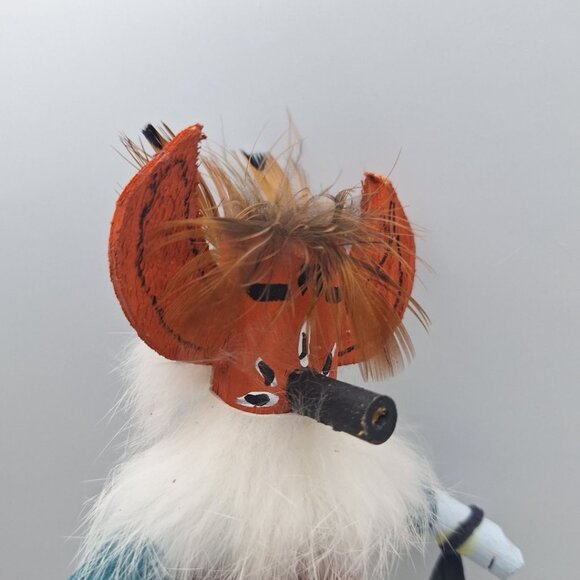 Kachina Handmade Doll Signed 7 Inch Star Whipper AM Native American Indian Art - Picture 10 of 11